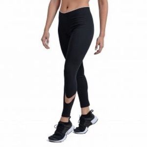NIKE Club Swoosh Logo Leggings - Rose Gold